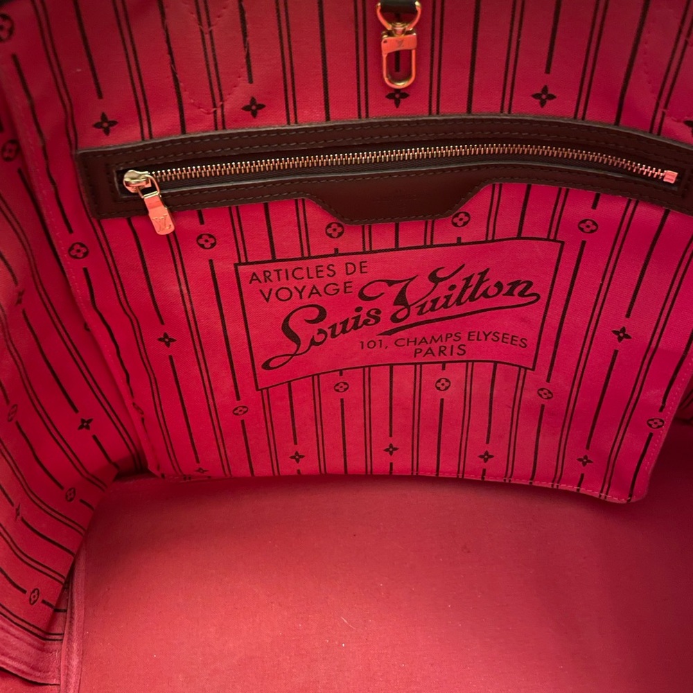 Louis Vuitton Damier Neverfull GM Tote Bag w/RECEIPT AND Custom Organizer Insert - Picture 11 of 16